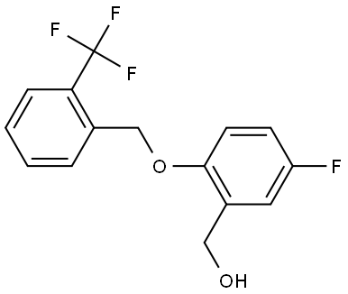 (5-fluoro-2-((2-(trifluoromethyl)benzyl)oxy)phenyl)methanol 结构式