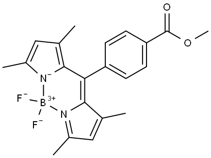 8-(4-(Methoxycarbonyl)phenyl)-1,3,5,7-tetramethyl-BODIPY Structure