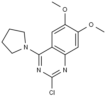 2-chloro-6,7-dimethoxy-4-(pyrrolidin-1-yl)quinazoline 结构式