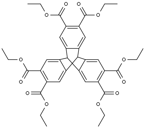 hexaethyl triptycene-2,3,6,7,14,15-hexacarboxylate Structure