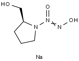 2-Pyrrolidinemethanol, 1-(2-hydroxy-1-oxidodiazenyl)-, sodium salt (1:1), (2S)- Structure