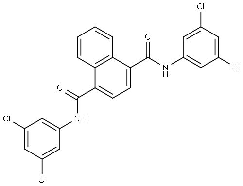 N1,N4-bis(3,5-dichlorophenyl)naphthalene-1,4-dicarboxamide Structure