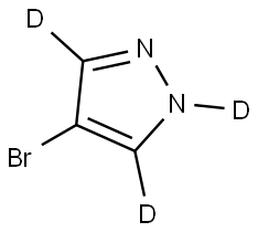 4-bromo-1H-pyrazole-1,3,5-d3 化学構造式