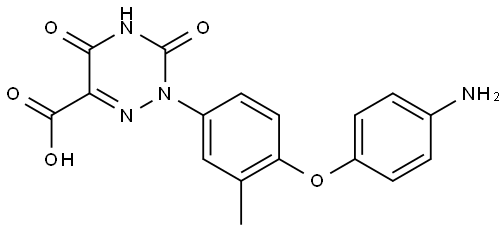 2-[3-methyl-4-(4'-aminophenoxy)phenyl]-6-carboxy-1,2,4-triazine-3,5-dione,955010-25-0,结构式