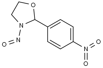 2-(4-硝基苯基)-3-亚硝基噁唑烷 结构式