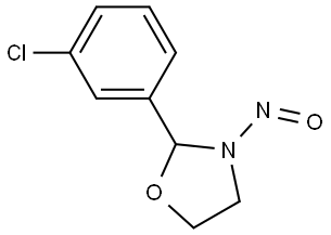 2-(3-chlorophenyl)-3-nitrosooxazolidine Structure