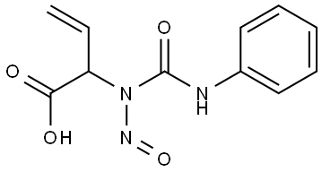 2-(1-亚硝基-3-苯基脲基)丁-3-烯酸 结构式