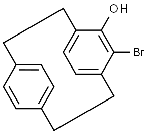 6-Bromotricyclo[8.2.2.24,7]hexadeca-4,6,10,12,13,15-hexaen-5-ol 结构式