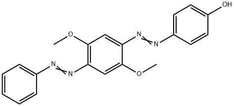 4-[[2,5-二甲氧基-4-(苯基偶氮)苯基]偶氮]苯酚,10000-42-7,结构式