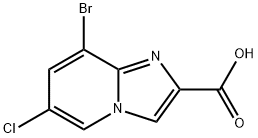 8-Bromo-6-chloroimidazo[1,2-a]pyridine-2-carboxylic acid, 1000017-98-0, 结构式