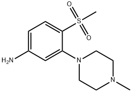 3-(1-METHYLPIPERAZIN-4-YL)-4-METHYLSULFONYLANILINE 结构式