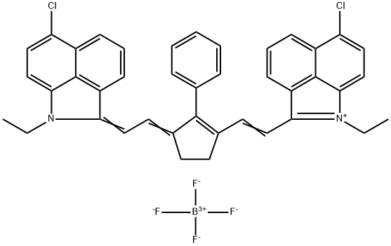 6-CHLORO-2-[2-(3-[(6-CHLORO-1-ETHYLBENZ[C,D,]INDOLE-2[1H]-YLIDENE)ETHYLIDENE]-2-PHENYL-1-CYCLOPENTEN-1-YL)ETHENYL]-1-ETHYLBENZ[C,D]INDOLIUM TETRAFLUOROBORATE