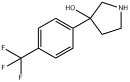 3-[4-(TRIFLUOROMETHYL)PHENYL]-3-PYRROLIDINOL 化学構造式