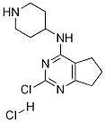 (2-Chloro(5,6,7-trihydrocyclopenta[2,1-e]pyriMidin-4-yl))-4-piperidylaMine hydrochloride,1000207-51-1,结构式