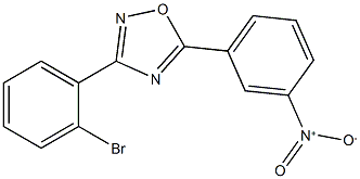 3-(2-BROMOPHENYL)-5-(3-NITROPHENYL)-1,2,4-OXADIAZOLE 结构式