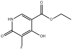 Ethyl 5-fluoro-4-hydroxy-6-oxo-1,6-dihydropyridine-3-carboxylate Struktur