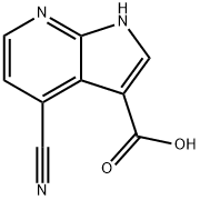 1H-Pyrrolo[2,3-b]pyridine-3-carboxylic  acid,  4-cyano- Struktur
