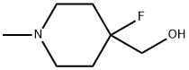 4-フルオロ-1-メチル-4-ピペリジンメタノール 化学構造式