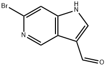 6-溴-1H-吡咯并[3,2-C]吡啶-3-甲醛,1000341-75-2,结构式