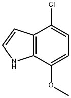 1H-Indole, 4-chloro-7-Methoxy- 化学構造式