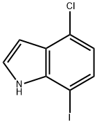 1H-Indole, 4-chloro-7-iodo- 化学構造式