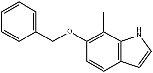 1H-Indole, 7-Methyl-6-(phenylMethoxy)- 化学構造式