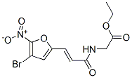 N-ethoxycarbonylmethyl-beta-(5-nitro-4-bromo-2-furyl)acrylamide Structure