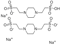 哌嗪-N,N'-二(2-乙磺酸)倍半钠盐,100037-69-2,结构式
