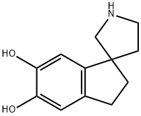 Spiro[1H-indene-1,3-pyrrolidine]-5,6-diol, 2,3-dihydro- (9CI) 化学構造式