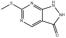 1,2-二氢-6-(甲硫基)-3H-吡唑并[3,4-D]嘧啶-3-酮 结构式
