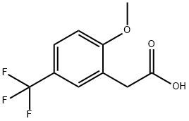 2-メトキシ-5-(トリフルオロメチル)フェニル酢酸 化学構造式