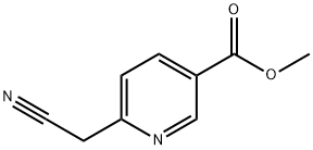 3-Pyridinecarboxylic acid, 6-(cyanoMethyl)-, Methyl ester Structure