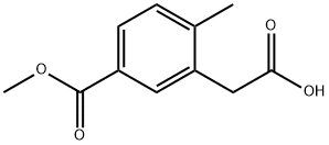 2-(5-(甲氧羰基)-2-甲基苯基)乙酸,1000566-21-1,结构式