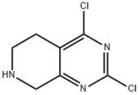 2,4-dichloro-5,6,7,8-tetrahydropyrido[3,4-d]pyrimidine HCl salt Struktur