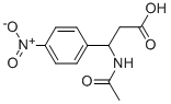 3-乙酰氨基-3-对硝基苯基-丙酸,100061-23-2,结构式