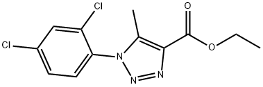 Ethyl 1-(2,4-dichlorophenyl)-5-methyl-1H-1,2,3-triazole-4-carboxylate 化学構造式