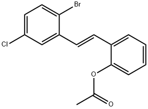 (E)-2-아세톡시-2'-브로모-5'-클로로스틸벤