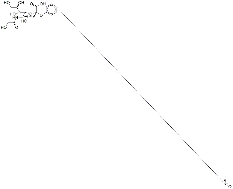 2-O-(p-Nitrophenyl)-α-D-N-glycolylneuraminic Acid 化学構造式