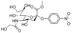 2-O-(p-Nitrophenyl)-α-D-N-glycolylneuraminic Acid Methyl Ester 化学構造式