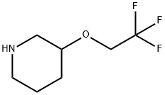 3-(2,2,2-三氟乙氧基)哌啶,1000931-80-5,结构式