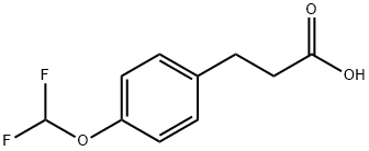 3-[4-(二氟甲氧基)苯基]丙酸,1000932-18-2,结构式
