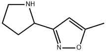 5-メチル-3-ピロリジン-2-イルイソキサゾール 化学構造式