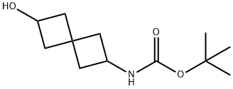 Carbamic acid, N-(2-hydroxyspiro[3.3]hept-6-yl)-, 1,1-dimethylethyl ester Struktur