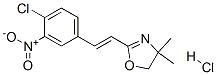 2-[(E)-2-(4-chloro-3-nitro-phenyl)ethenyl]-4,4-dimethyl-5H-1,3-oxazole hydrochloride 化学構造式
