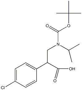 3-{[(tert-butoxy)carbonyl](propan-2-yl)amino}-2-(4-chlorophenyl)propanoic acid 化学構造式