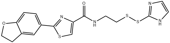 N-(2-((1H-iMidazol-2-yl)disulfanyl)ethyl)-2-(2,3-dihydrobenzofuran-5-yl)thiazole-4-carboxaMide Structure