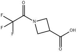 1-(2,2,2-トリフルオロアセチル)-3-アゼチジンカルボン酸 化学構造式