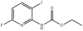 6-フルオロ-3-ヨードピリジン-2-イルカルバミン酸エチル 化学構造式