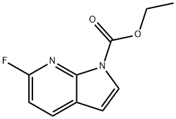 1H-Pyrrolo[2,3-b]pyridine-1-carboxylic acid, 6-fluoro-, ethyl ester 化学構造式