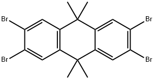 2,3,6,7-Tetrabromo-9,9,10,10-tetramethyl-9,10-dihydroanthracene 结构式